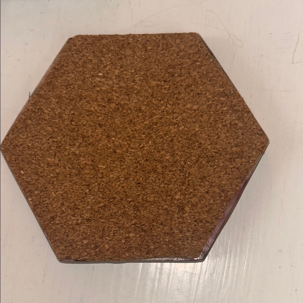 Source Unknown Hexagonal Coaster Set - Pink and Green - Picture 4 of 4